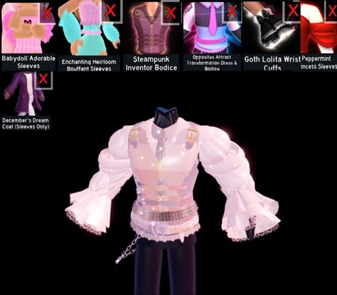 Royal High Corset Combos Men, Royale High Tomboy Outfits, Masc Bodice Combos Royale High, Royal High Outfit Ideas Male, Royale High Outfit Combos Masc, Royale High Outfit Hacks Corset, Male Corset Combos Royale High, Royal High Hat Combos, Royale High Boy Hair Combos