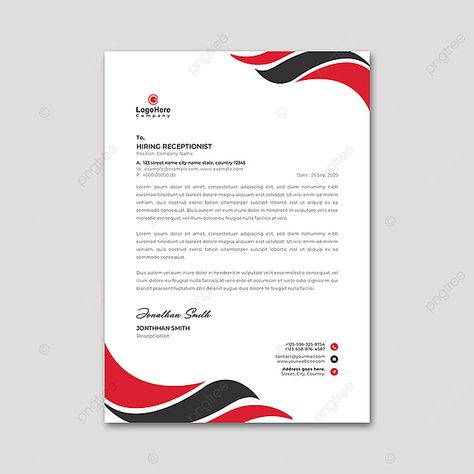 Premium Corporate Letterhead Design Template Letter Head Design Idea, Professional Letter Head Design, Letter Pad Design, Letter Heads Design Creative, Company Letterhead Design, Corporate Letterhead Design, Letter Head Design, Free Letterhead Templates, Company Letterhead Template