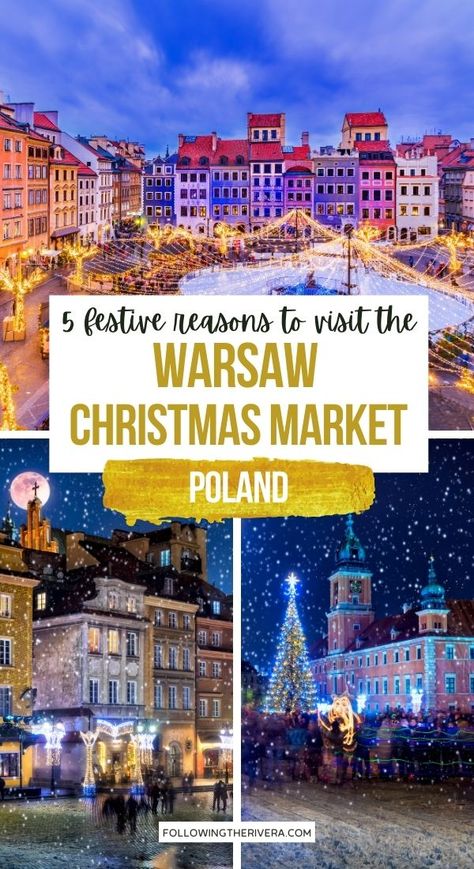 Warsaw Christmas Market. Explore the lesser visited, and known about, markets in the Polish capital. Enjoy lower prices for gifts, plenty of Gluwein and tons of delicious delicacies. | Warsaw At Christmas | Travel To Warsaw | Warsaw Travel | What To Do In Warsaw | Best Things To Do In Warsaw | Poland Travel | Warsaw In Winter | Visit Warsaw At Christmas Warsaw Poland In December, Warsaw Christmas Market, Warsaw Christmas, Travel Poland, Visit Poland, Winter Travel Destinations, European Travel Tips, Christmas Destinations, Road Trip Europe