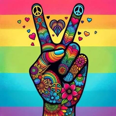 Sixties Party, Hippie Family, Peace Sign Art Hippie, Hippie Christmas, Peace Fingers, Peace Sign Art, Art Hippie, Peace Love Happiness, Bling Wallpaper