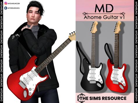 The Sims Resource - Sims 4 - Hats - Mydarling20 - AHOME GUITAR V1 MEN Rockstar Sims 4 Cc, Sims 4 Rockstar Cc, Ts4cc Furniture, Sims 4 Stories, Halloween City, Puppy Bag, Puppy Backpack, Sims 4 Bedroom, Guitar Bag