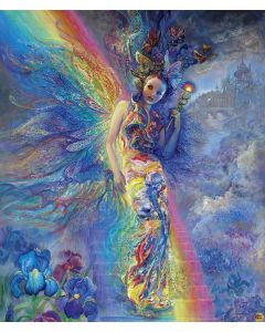 Fabrics designed by Josephine Wall for 3 Wishes Fabrics Iris Core, Josephine Wall Art, Goddess Iris, Rainbow Goddess, Iris Goddess, 3 Wishes, Ars Goetia, Wall Style, Ray Of Hope