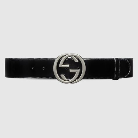 Shop the Interlocking G buckle wide belt in black at GUCCI.COM. Enjoy Free Shipping and Complimentary Gift Wrapping. Gucci Black Belt, Womens Designer Belts, Wide Belts For Women, Wide Belts, Gucci Store, Women's Belts, Italy Print, Designer Belts, Belt Style