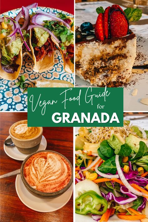 Vegetarian Food In Spain, Food In Spain, Vegan Gelato, Spain Granada, Easy Spanish Recipes, Vegan Tiramisu, Visit Spain, Best Vegan Restaurants, Vegan Nutella