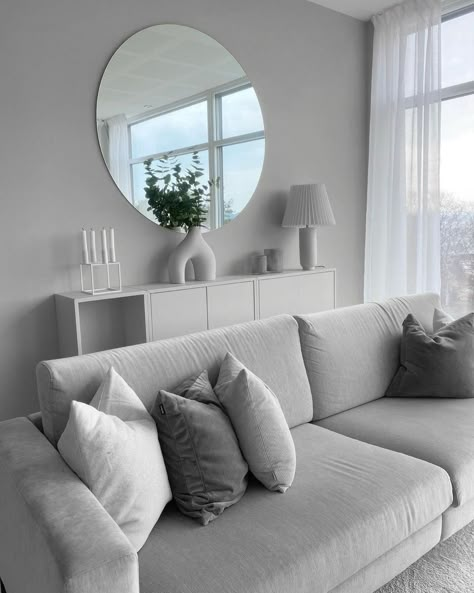 Grey And White Living Room, Studio Apartment Living, Classy Living Room, Apartment Living Room Design, Living Room Sofa Design, Aesthetic Rooms, Redecorate Bedroom, Apartment Decor Inspiration, Interior Deco