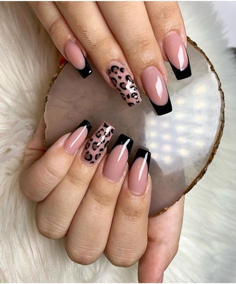 Blush Nail Designs, Turquoise Acrylic Nails, Nail Art Designs Short, Blush Nail, Short Nails Ideas, Cheetah Nail Designs, Bad Nails, Cheetah Print Nails, Cheetah Nails