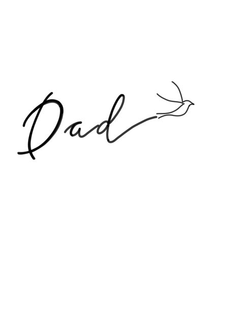 Dad Rip Tattoo, Small Dad Tattoos, Small Dad Memorial Tattoo, Small Remembrance Tattoos Dads, Daddy Tattoos For Daughter, Rip Dad Tattoos For Daughters, Dad Tattoos For Men, Papa Tattoo Design