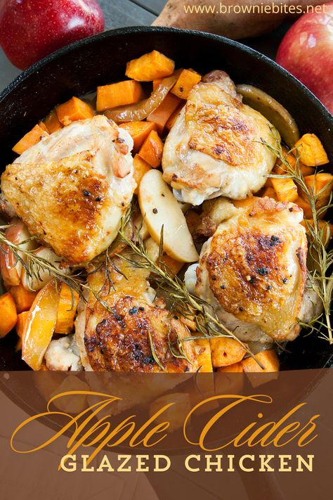 recipe for apple cider glazed chicken Half Baked Harvest Cider Braised Chicken, Cider Glazed Chicken Thighs, Cider Chicken Recipes, Apple Cider Glazed Chicken, Apple Cider Chicken Thighs, Cider Glazed Chicken, Rosemary Dishes, Apple Cider Chicken, Cider Chicken