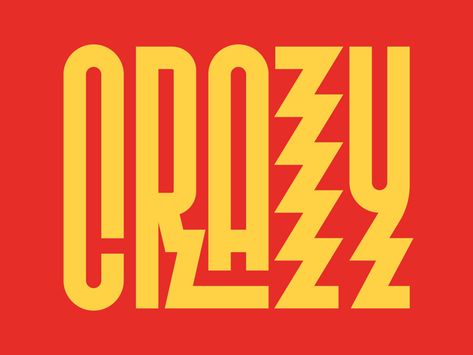 Crazy by Rafael Serra on Dribbble Lazy Typography, Crazy Logo Design, Crazy Typography, Crazy Fonts, Lifestyle Logo, Magazine Layout Inspiration, Funny Logo, Community Logo, Logo Idea