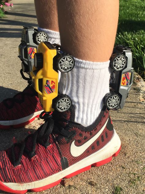 Crazy sock day at school!  Bought the trucks at Dollar Tree, sewed them on the socks.  Tomorrow I will remove them from the socks and he will have four new trucks to play with. Crash Socks, Diy Wacky Socks, Odd Socks Ideas For School Diy, Crazy Socks Day At School, Crazy Sock Diy, Crazy Socks Boys, Crazy Socks For Kids, Ugly Socks, Silly Socks