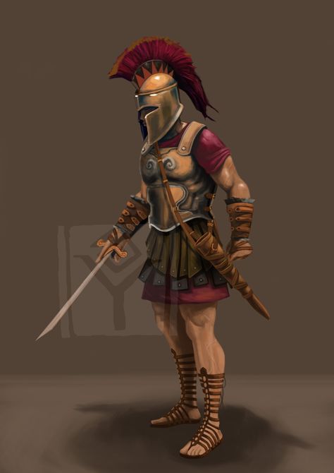 Greek Soldier Concept Greek Armor Design, Greek Soldier Art, Greek Reference, Greek Dnd, Soldier Concept, Greek Armor, Sparta Warrior, Greek Soldier, Warriors Pictures