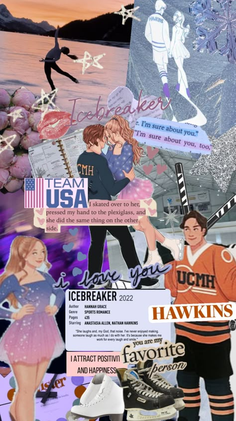 #icebreaker #icebreakerhannahgrace 💜⛸️❄️🩵 New Romance Books, Fangirl Book, Sports Romance Books, Best Books For Teens, Romance Series Books, Teen Romance Books, Book Wallpaper, Ice Breaker, Inspirational Books To Read