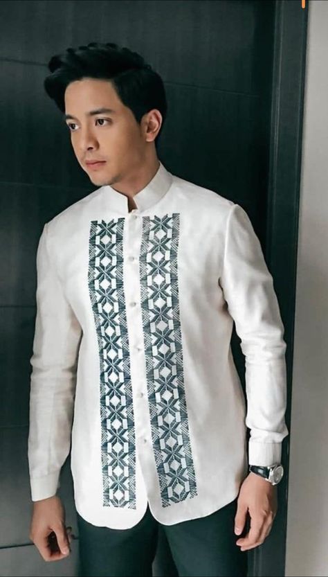 Barong Style Men, Modern Barong Men, Modern Barong Tagalog For Groom, Modern Filipino Outfit Men, Modern Barong Tagalog Men Outfit, Barong Tagalog For Groom, Blue Barong, Barong Filipino, Barong Tagalog Wedding