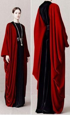 Professor le Fay's teaching robes Stile Hijab, Couture Mode, Fantasy Dress, Abaya Fashion, Fantasy Fashion, Mode Inspiration, Pre Fall, Cloak, Costume Design