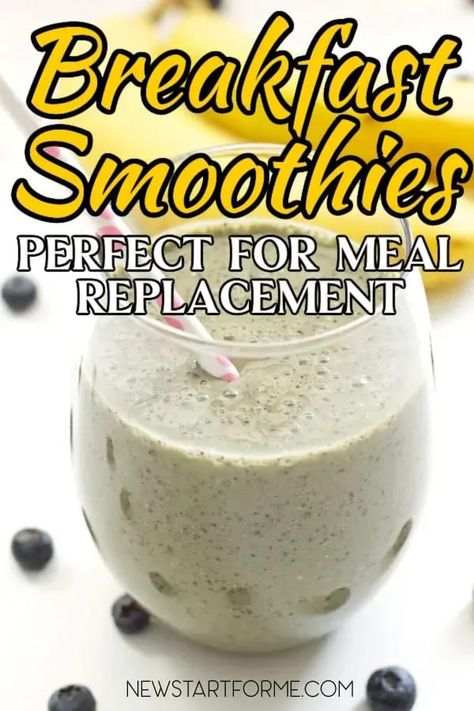 Enjoy the best healthy breakfast smoothies for meal replacement so that you can start your day off on the best foot possible. Easy Meal Replacement Smoothies, Homemade Meal Replacement Shakes, Breakfast Meal Replacement Shakes, Nutribullet Recipes Breakfast, Breakfast Shakes Healthy, Diy Den, Best Healthy Breakfast, Den Den, Best Meal Replacement Shakes