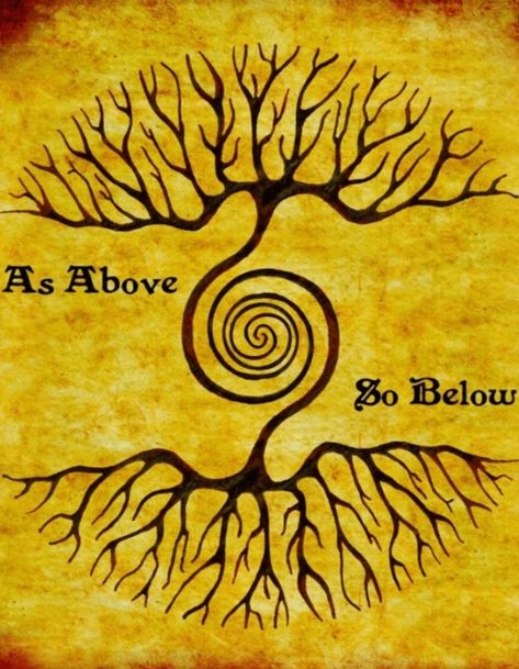 Life Tree Tattoo, As Above So Below Tree, Tree Of Life Spiritual, Hermes Trismegistus, Awakening Art, Spirituality Quotes, Yoga Tattoos, As Above So Below, African Spirituality