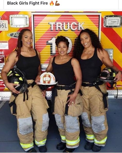 This is fire! 🔥🔥🔥 (via @blackgirlsfightfire & @mediablackoutusa) . . #DopeBlacknes @DopeBlackness Firefighter Women, Women Pants Outfit, Girl Firefighter, Female Firefighter, Women's Uniforms, Female Fighter, Brave Women, Military Girl, Fire Fighter