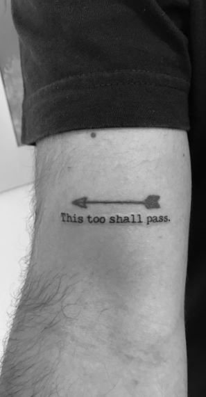 This Too Shall Pass Quote Tattoo Men, This Too Shall Pass Tattoos For Women, Tattoo This Too Shall Pass Ideas, This To Shall Pass Tattoo, This Too Shall Pass Tattoo, This Too Shall Pass Quote Tattoo, Stencils Art, Bicep Tattoo Men, Inner Bicep Tattoo