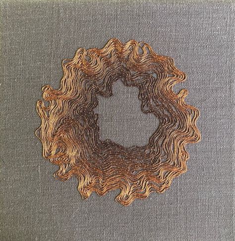 Commissions - Contemporary Goldwork Embroidery by Hanny Newton — Hanny Newton Embroidery Unique Embroidery Techniques, Goldwork Embroidery Modern, Contemporary Embroidery Designs, Dune Embroidery, Modern Embroidery Fashion, Metalwork Embroidery, Starburst Embroidery, Hanny Newton, Texture Embroidery