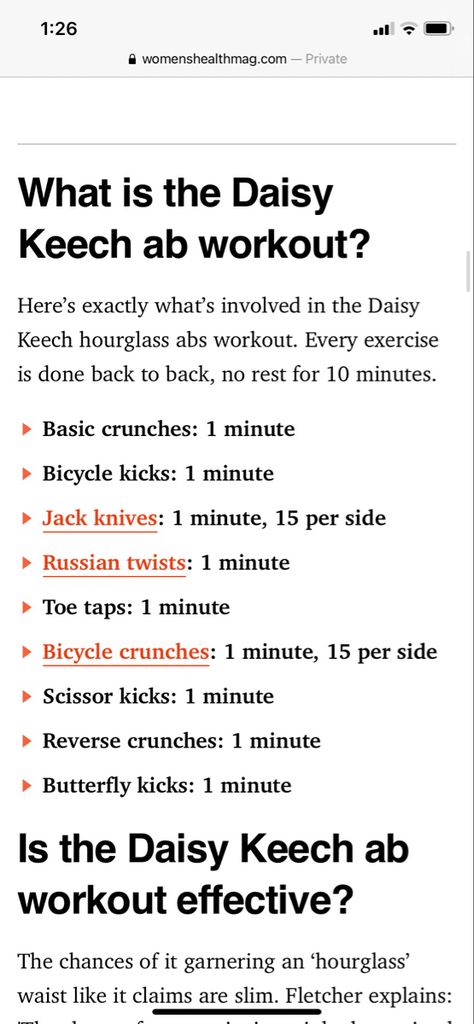 Daisy Keech Ab Workout, Daisy Keech, Hourglass Waist, Scissor Kicks, Bicycle Kick, Reverse Crunches, Bicycle Crunches, Russian Twist, Ab Workout