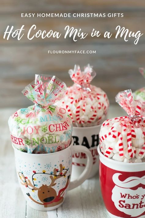 Homemade Hot Cocoa Mix Recipe, Peppermint Hot Chocolate Mix, Cocoa Mix Recipe, Hot Cocoa Mix Recipe, Hot Chocolate Mix Recipe, Christmas Cocoa, Homemade Hot Chocolate Mix, Easy Homemade Christmas Gifts, Hot Cocoa Gift