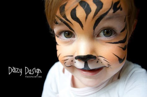 Cute little tiger face paint Tiger Face Paint, Animal Face Paintings, Bodysuit Tattoos, Face Painting Easy, Kids Face Paint, Body Suit Tattoo, Face Paintings, Face Painting Ideas, Cool Face