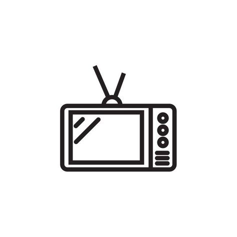 Tv Icon Logo, Tv Icon Aesthetic, Movie App Icon, Tv Doodle, Tv App Icon, Tv Vector, Ipad Things, Icon Phone, Black And White Google