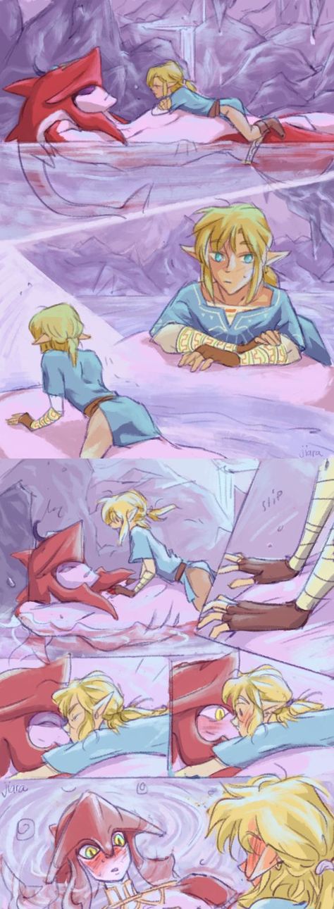 Lol link kissed Sidon Sidon Zelda, Link Breath Of The Wild, Legend Of Zelda Memes, Zelda Funny, Hxh Characters, Ship Drawing, Zelda Art, Legend Of Zelda Breath, Zelda Breath