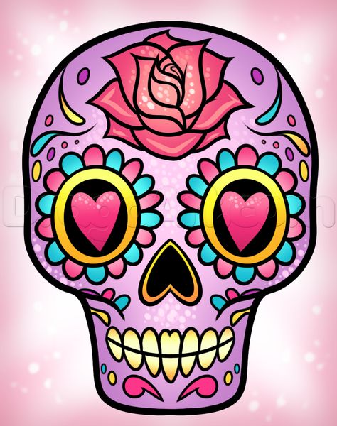 how to draw a sugar skull easy Lethal Angel, Skull Wallpaper Iphone, Sugar Skull Drawing, Sugar Skull Wallpaper, Skull Template, Sugar Skull Painting, Sugar Skull Artwork, Drawing Skull, Mexican Mask