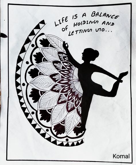 ) "Letting go is the hardest asana." Drawing Painting, Mandala Art, Letting Go, Art Painting, Yoga, Let It Be, Drawings, Quick Saves, Art