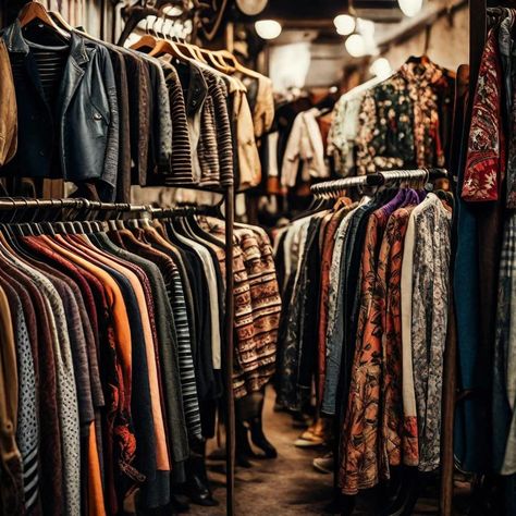 Thrifting Your Way to Sustainable Style with Secondhand Vintage Clothing - Help The Planet, Rock Vintage, Hair Scarf Styles, Sustainable Style, Cycling Fashion, Secondhand Clothes, Conscious Fashion, Vintage Store, Vintage Vibes