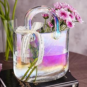 Glass Handbag Vase, Glass Handbag, Handbag Vase, Purse Vase, Glass Purse, Vase For Flowers, Vase Glass, Flower Holder, Fish Bowl