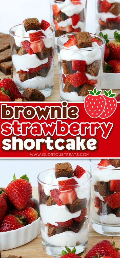 Classic Strawberry Shortcake, Whipped Cream And Strawberries, Strawberry Shortcake Dessert, Delicious Strawberry Cake, Cream And Strawberries, Strawberry Shortcake Recipe, Fresh Whipped Cream, Dessert Cups Recipes, Strawberry Brownies