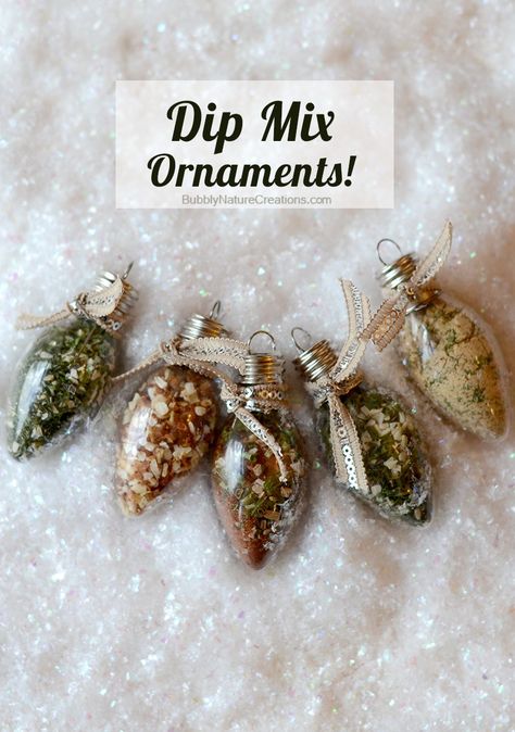 These Dip Mix Ornaments are such a fun idea! I love any DIY gift that will be put to good use and these definitely will be- plus they look super cute when you give them! 100 Days of Homemade Holiday I Dip Mix Ornaments, Edible Christmas Gifts, Neighbor Gifts, Yummy Dips, Jar Gifts, Homemade Christmas Gifts, Holiday Diy, Homemade Christmas, Food Gifts