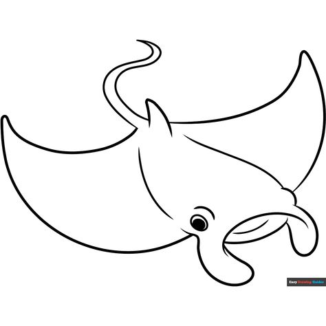 Free Manta Ray Coloring Page for Kids Easy Drawing Guides, Fish Coloring Page, Drawing Guides, Kids Print, Coloring Sheets For Kids, Printable Coloring Sheets, Manta Ray, Mermaid Coloring, Drawing Tutorial Easy