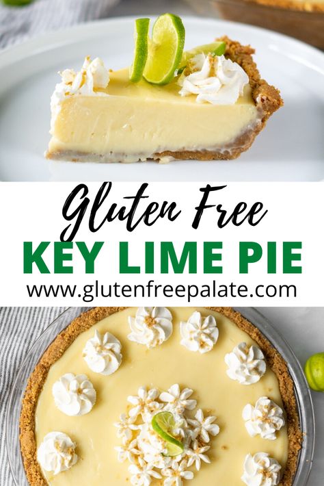 Gluten Free Key Lime, Gluten Free Key Lime Pie, Gluten Free Graham Cracker Crust, Key Lime Filling, Key Lime Pie Recipe, Lime Pie Recipe, Biscuits Graham, Keylime Pie Recipe, Gluten Free Pie