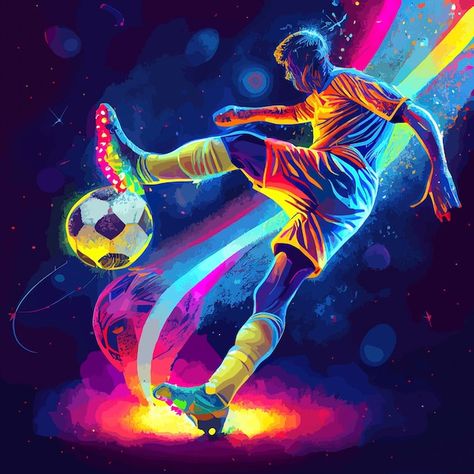 Cool Soccer Wallpapers, Football Background Design, Football Logo Design Soccer Sports, Football Art Design, Diy Canvas Crafts, Football Painting, Sports Paint, Ball Background, Soccer Wallpaper