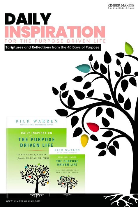 Daily Inspiration for The Purpose Driven Life interweaves many of the Bible verses handpicked by author Rick Warren with reflections from his New York Times bestseller The Purpose Driven Life. Designed to be used as a convenient standalone book for daily reflection, or as an easy reference tool when reading The Purpose Driven Life, every section corresponds to each one of the 40 Days of Purpose. So, what are you waiting for? Click on the link and place your order today! Purpose Driven Life Quotes, Life Scriptures, Purpose Driven Life Book, The Purpose Driven Life, Rick Warren, Purpose Driven Life, Easy Reference, Life Book, Purpose Driven