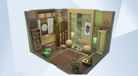 Check out this room in The Sims 4 Gallery! - #bathroom#spaday#gettowork#gettogether#family#room#home#house#love#nice#cozy#lupoor#newlupoor#green#beautiful#luxury#richly#comfortably#sims#sim#romantic#perfectpatio#cityliving Sims 4 Rich House Interior, Bathroom Sims 4 Ideas, Sims 4 Bathroom Ideas No Cc, Sims 4 Bathroom Ideas, Games Room Ideas, Gallery Bathroom, Small Bathroom Pictures, Infrarot Sauna, Sims 4 Gallery