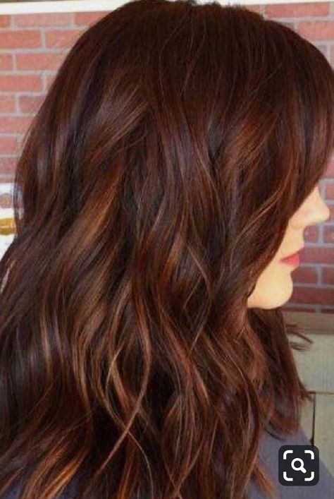 Dark Auburn Hair, Rambut Brunette, Hair Color Chocolate, Brown Ombre Hair, Hair Color Auburn, Red Highlights, Dark Brown Hair Color, Trendy Hair Color, Hair Brown