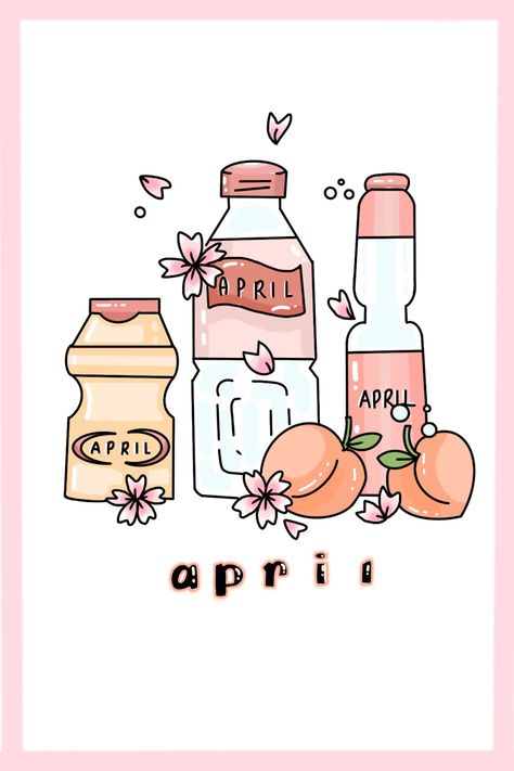 April Stickers, Months Wallpaper, April Bullet Journal, Bullet Journal Cover Page, Creating A Bullet Journal, Bullet Journal Cover Ideas, Grid Journals, Bulletin Journal Ideas, Bullet Journal Aesthetic