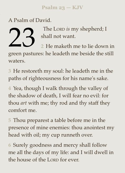 Psalm 23 Kjv, He Leadeth Me, Bible Study Plans, Bible Notes, Study Plan, Awesome Quotes, Psalm 23, Bible Knowledge, Still Water