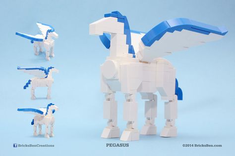 Lego Statue, Harry Potter Sketch, Lego Wallpaper, Flying Horse, I Believe I Can Fly, Micro Lego, Lego Animals, Group Crafts, Lego Display