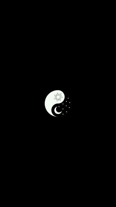 Black Sunshine Aesthetic, Sol And Luna Wallpaper, Yin Yang Aesthetic, Glam Wallpaper, Xiaomi Wallpapers, Dark Black Wallpaper, Dark Background Wallpaper, Wallpaper Photo Gallery, Cute Panda Wallpaper