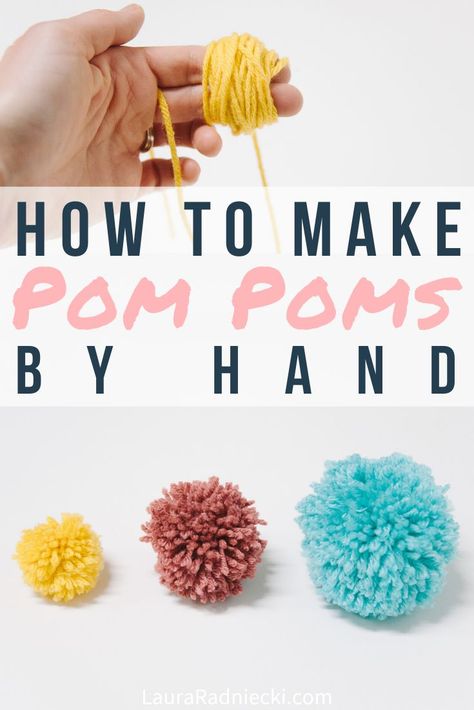 Make Yarn Pom Poms, Diy Yarn Pom Pom, Diy Pom Pom Rug, Make Pom Poms, Yarn Pom Poms, Diy Pom Poms, Pom Pom Rug, Diy Pom Pom, How To Make A Pom Pom