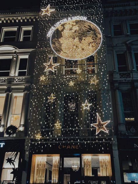 Decorations Lights, Mall Decor, London Christmas, Xmas Decor, Christmas Vibes, Moon And Star, Moon Cake, Jo Malone, Christmas Mood