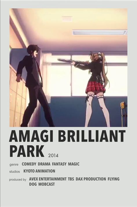 Manhwa List, Anime Minimalist Poster, Amagi Brilliant Park, Japanese Animated Movies, Anime Suggestions, Anime List, Film Posters Minimalist, Good Anime Series, Poster Anime