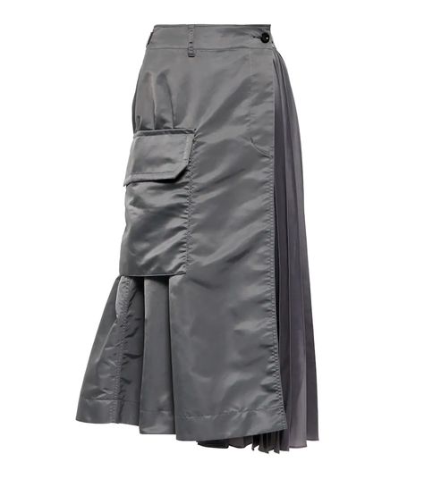 Sacai - Pleated nylon midi skirt | Mytheresa Dress Outfit, Skirts With Pockets, Fall In Love, Midi Skirt, In Love, Saint Laurent, Dresses For Work, Dress Outfits, Luxury Fashion