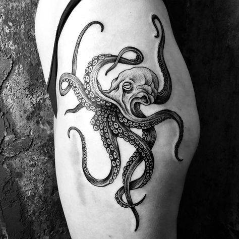 245+ Superior Kraken Tattoos Ideas (2023) - TattoosBoyGirl Octopus Thigh Tattoos, Lark Tattoo, Kraken Tattoo, Octopus Tattoo Design, Tattoo Dotwork, Petit Tattoo, Octopus Tattoos, Tattoo Inspiration Men, Octopus Tattoo