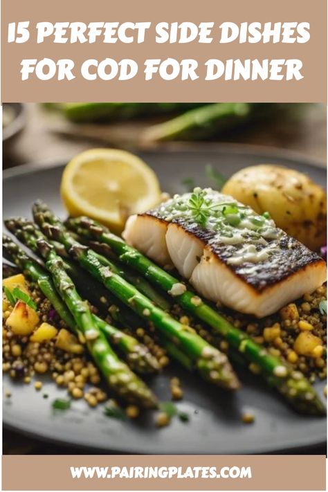 Elevate your cod dinner with these delicious side dish ideas! 🐟🍽️ #cod #dinnerideas #sidedishes Sides For Cod, Side Dishes For Cod, Cod Piccata Recipe, Cod Dinner, Cod Stew, Cod Dishes, Balsamic Glaze Recipes, Side Dish Ideas, Coconut Curry Recipes